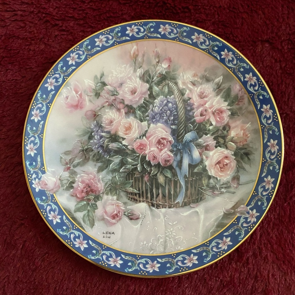 Floral Decorative Plate with Blue Border
From the Lena Liu’s Basket Bouquets